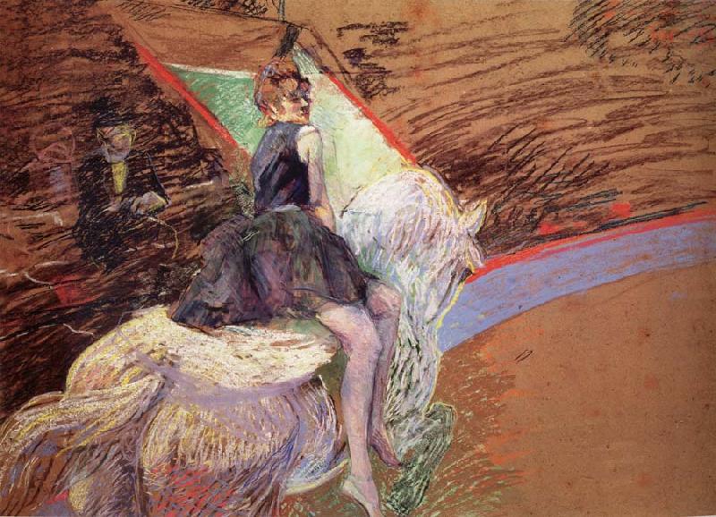 Henri  Toulouse-Lautrec in the circus Fernando, horseman on Weibem horse oil painting image